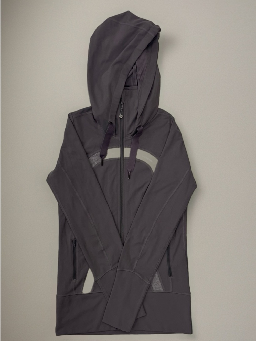 🕺🏼 Lululemon Stride Jacket~Lilac Heathered Coal~Women’s 4~Hooded w/ High Collar